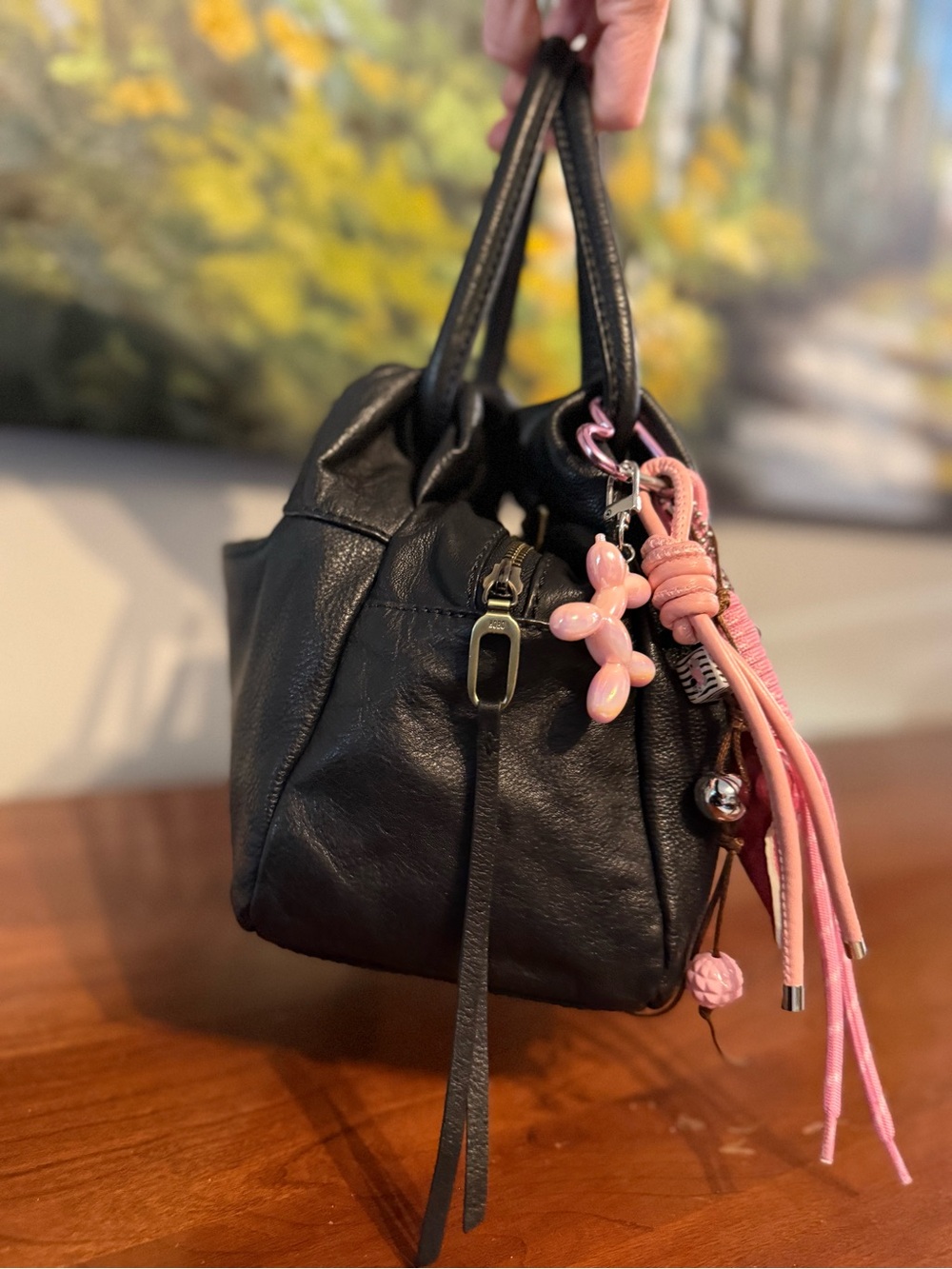 HOBO Mini Darling Satchel Buttery Soft Black Leather Slouchy Dumpling Bag - Picture 2 of 13